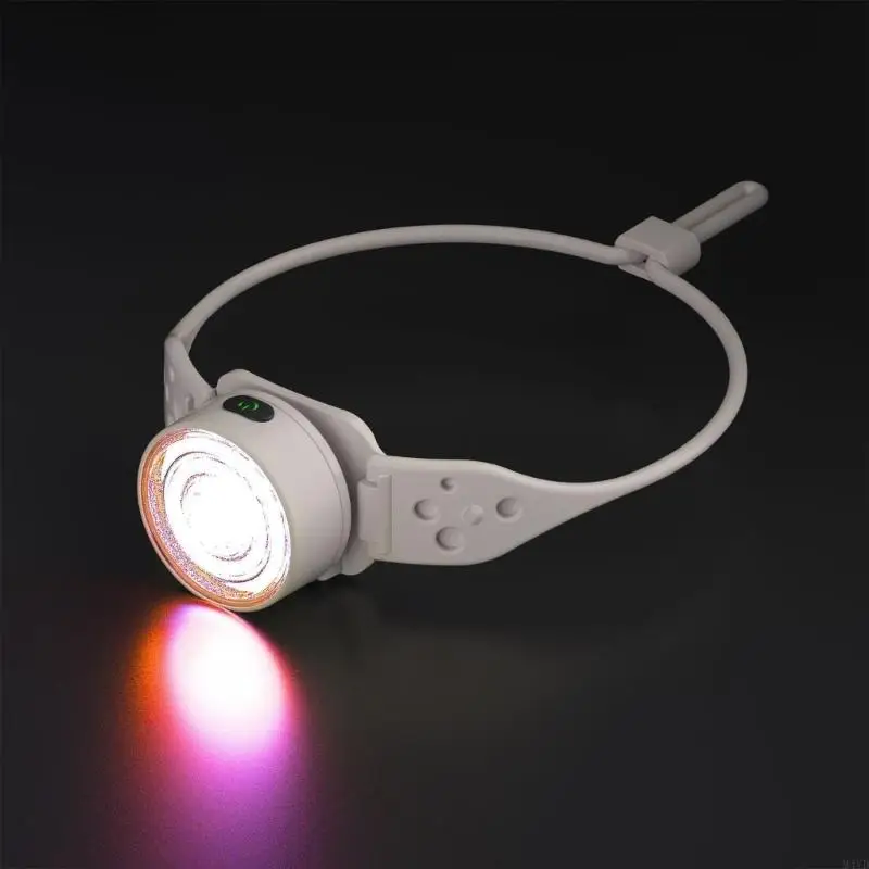 Adjustable Plastic Headlamp with 5 Setting Modes Water Resistant Reading Light for Outdoor Running Hiking Fishing M4YD