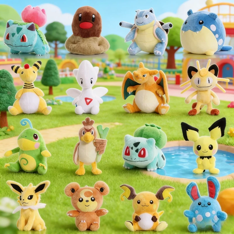 

Keeppley Pokemon Plush Venusaur Dragonite Gengar Blastoise Mewtwo Pikachu Charizard Charmander Jenny Turtle Anime Plushie Toy