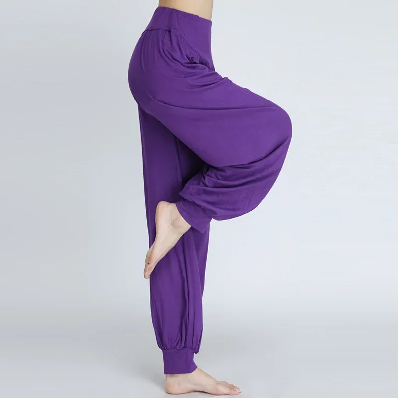 Dance Pants Women's Modal Loose Feet Dancing Wide-Legged Leotards Latin Yoga Practice Long Trousers Soft Modal Home Pants image 3