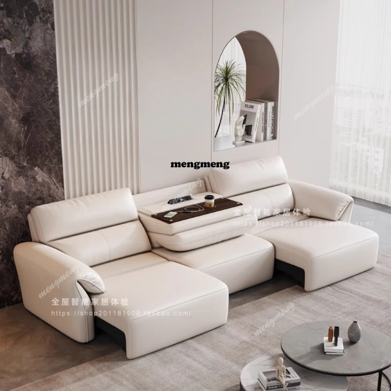 

Luxury Wall Living Room Sofa European Leather Reclining Multifunctional Living Room Sofa Bed Lazy Sofy Do Salonu Furnitures