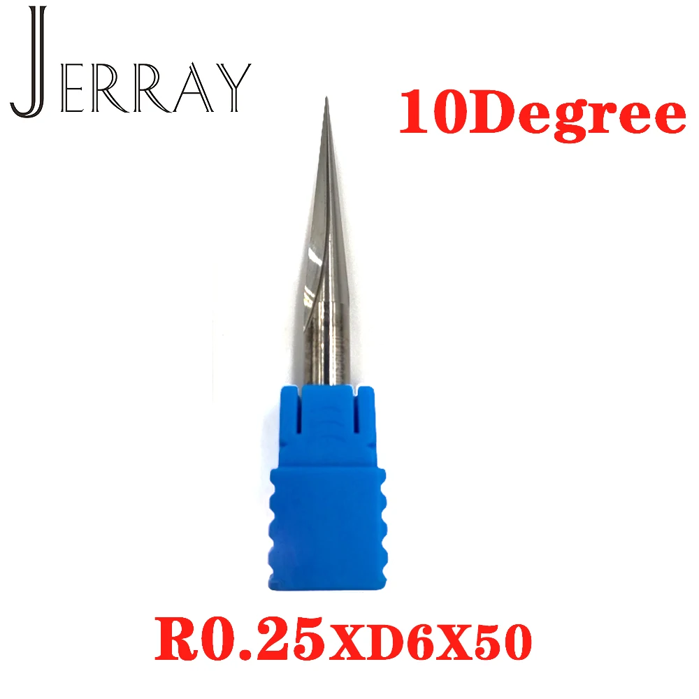 R0.25xD6x5010mm Degrees 2Flutes CNC Carving Bit V Shape solid carbid End Mill Milling Cutter for Wood Engraving Bits