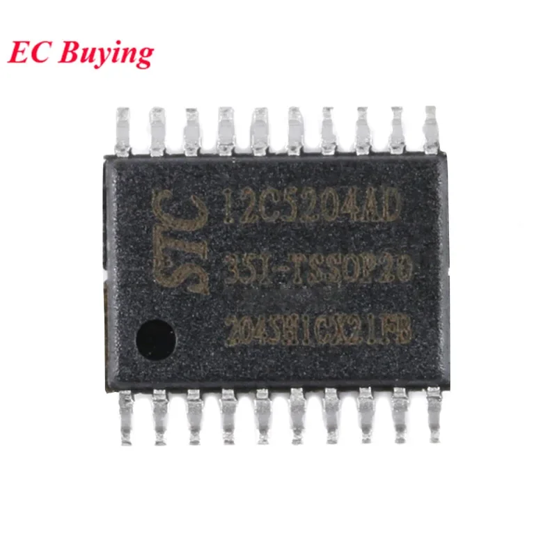 STC12C5204AD STC12C5204AD-35I STC 12C5204AD TSSOP20 Enhanced 1T 8051 Microcontroller MCU IC Controller Chip