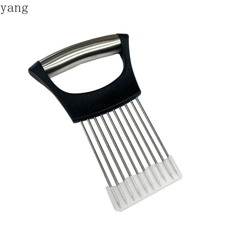 LMM Manual Loosening Needle Stainless Steel Onion Cutting and Inserting Meat Ten Needles Plastic Handle Holder