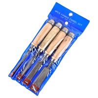 6/12/18/24mm 4Pcs Wood Carving Chisels Set Professional for Woodworking with Ergonomic Wood Carving Tools DIY Auxiliary Tools