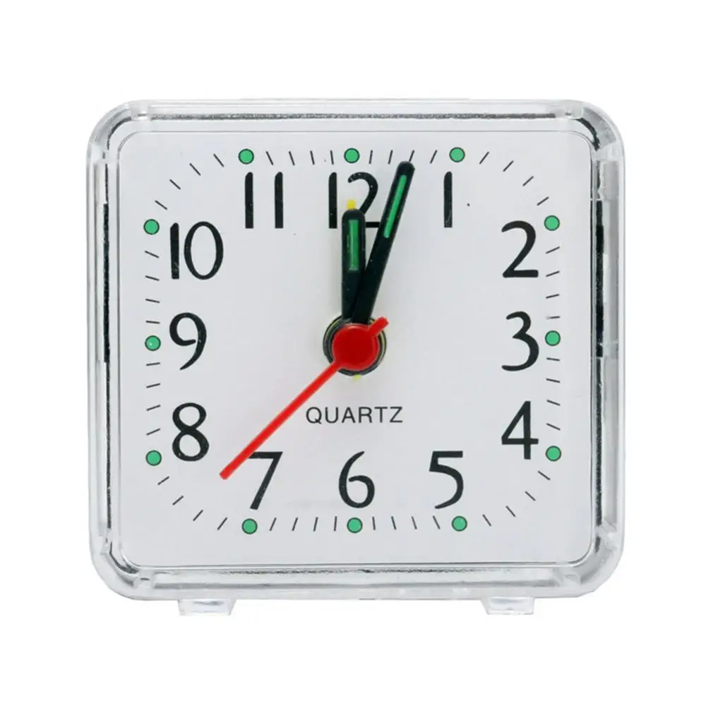 Analogue Silent Alarm Clocks Small Silent Non-ticking Analog Quartz Clock With Light Snooze For Heavy Sleepers Bedroom Office