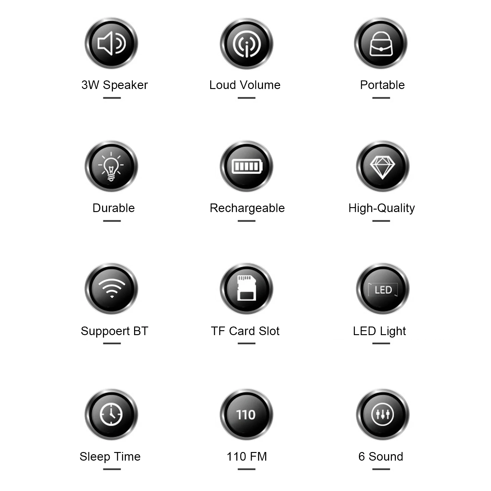 HRD-700 AM FM راديو مشغل موسيقى محمول تلقي إشارة قابلة للشحن بلوتوث المتكلم فاسق راديو الرجعية ، BT TF بطاقة التشغيل