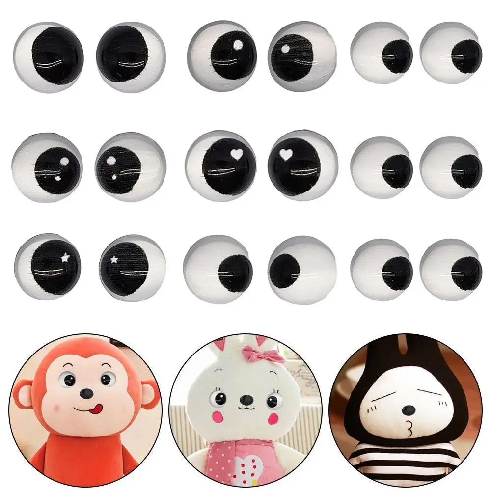 10PCS Dolls Eyeballs Hot Lolita Dolls Eyeballs Accessories Toy Glass Dolls Eyes Funny Toy Dinosaur Crafts Time Gem Accessories