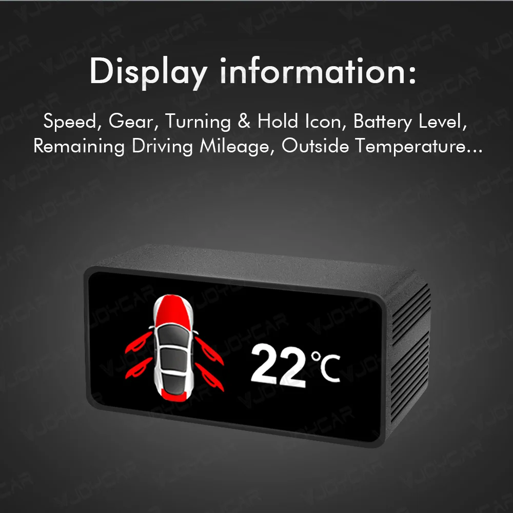 2023 New Air Vent Embedded Mini Dashboard Hidden HUD Cluster for Tesla Model 3 Y Accessories Speed Gear Battery Software Upgrade