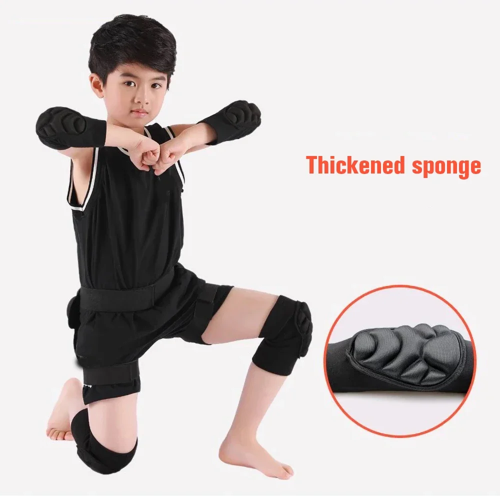 1 Paar Knieschützer aus dickem Schwamm, Ellenbogenärmel, Vermeidung, Sport, Knieschoner, Fußball, Volleyball, Kniebandage, Unterstützung für Kinder, Kinder, Jugendliche – Detail 3