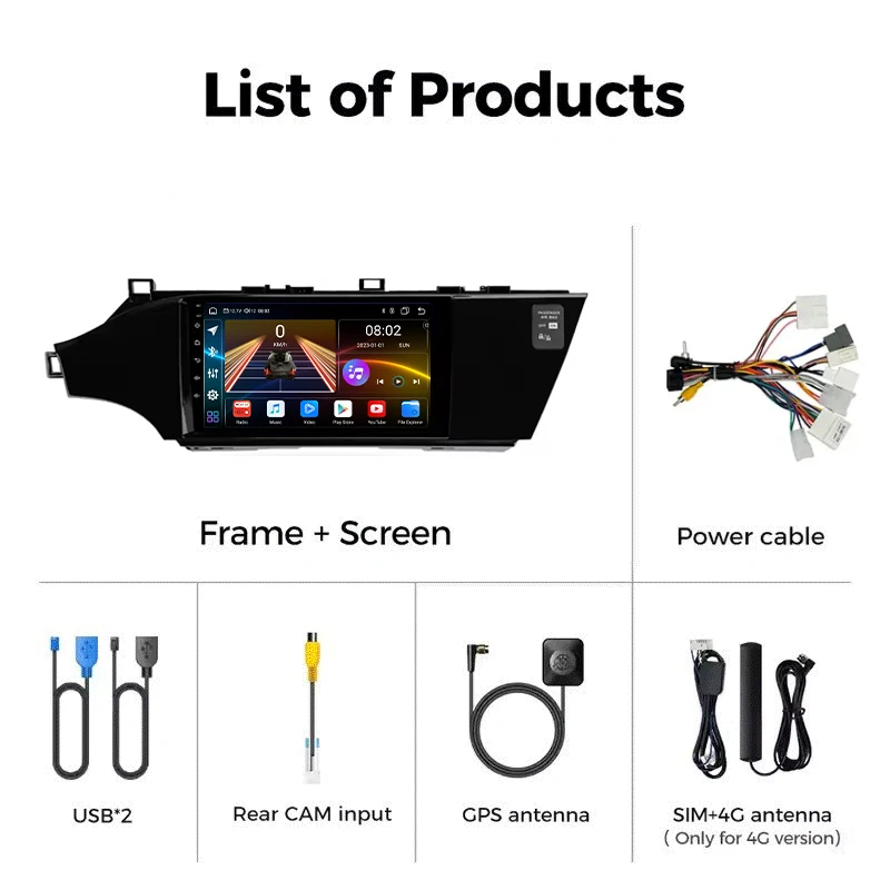 أندرويد 16 Carplay السيارات لتويوتا أفالون 4 IV XX40 2012 - 2018 راديو السيارة الوسائط المتعددة مشغل فيديو الملاحة ستيريو GPS 5G WIFI