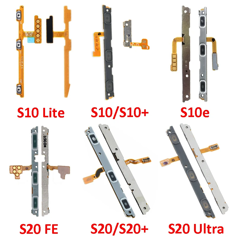 Pop For Samsung Galaxy S10 Lite S10e S20 Plus Ultra Phone New Power Volume On Off Button Internal Flex Cable Parts