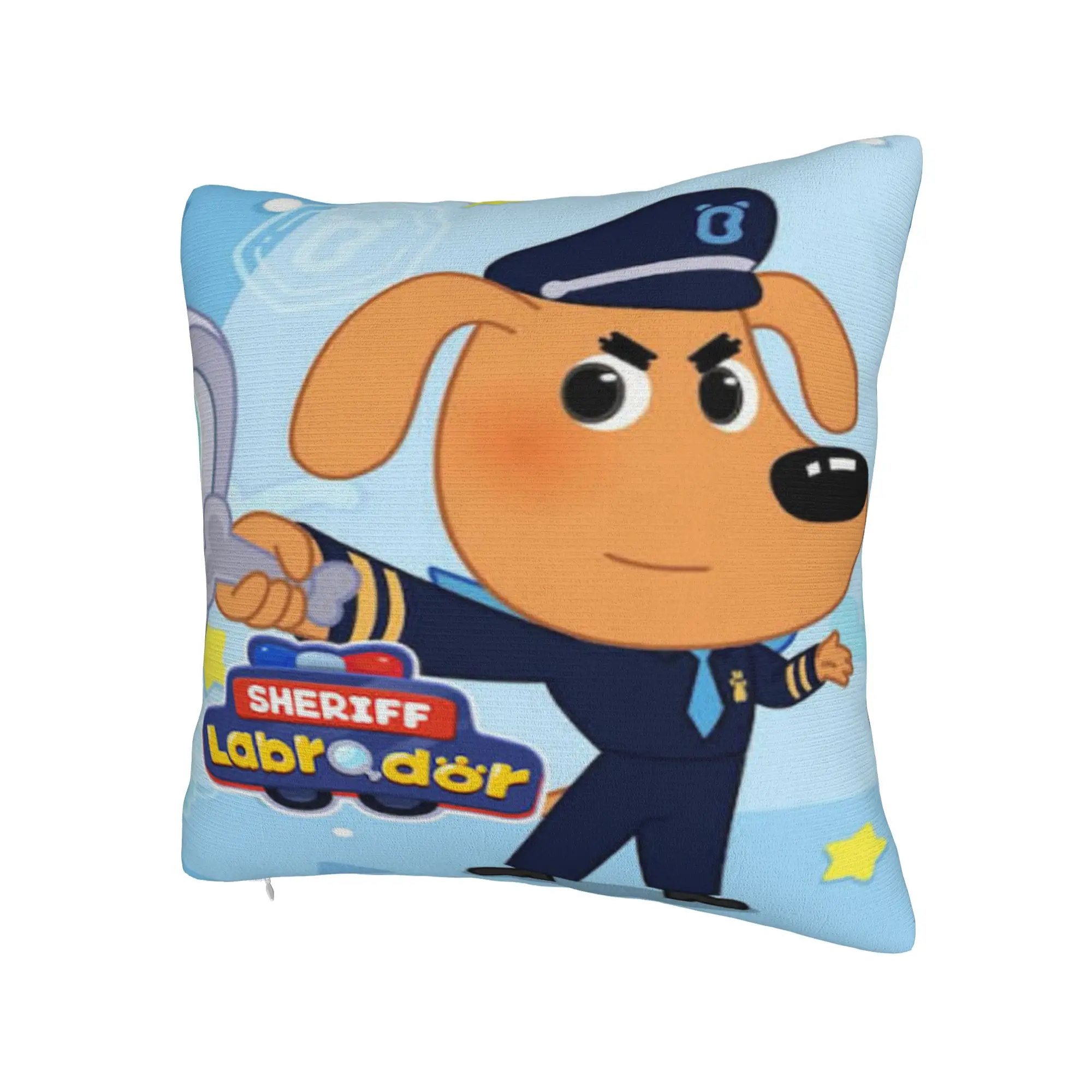 Safety Sheriff Labrador  Printing Pillowcase Cushion Cover  Pillow Covers Y2K Seater Decor Square Multi Size