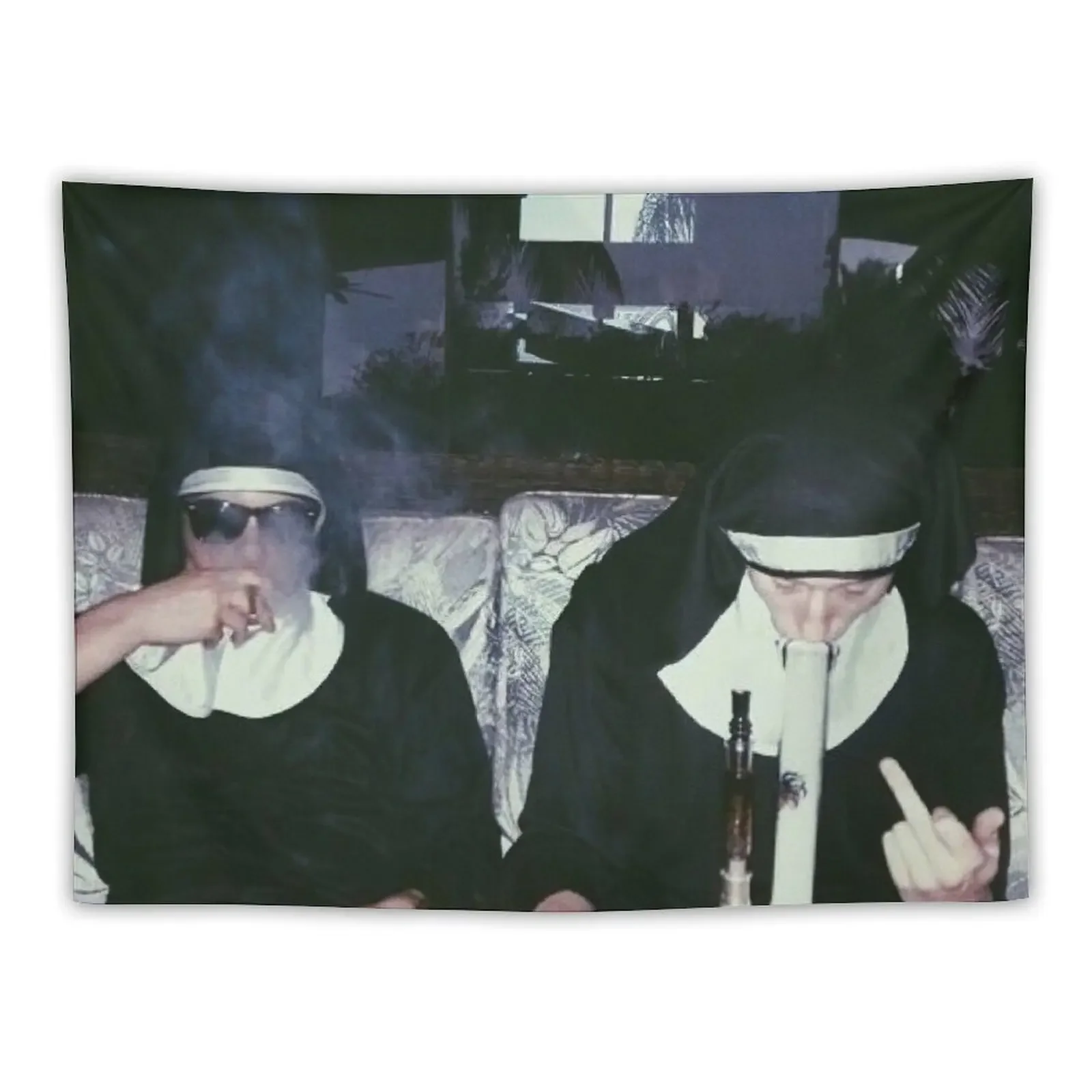 

nuns smoking weed Tapestry Aesthetic Decoration Hanging Wall Tapestry