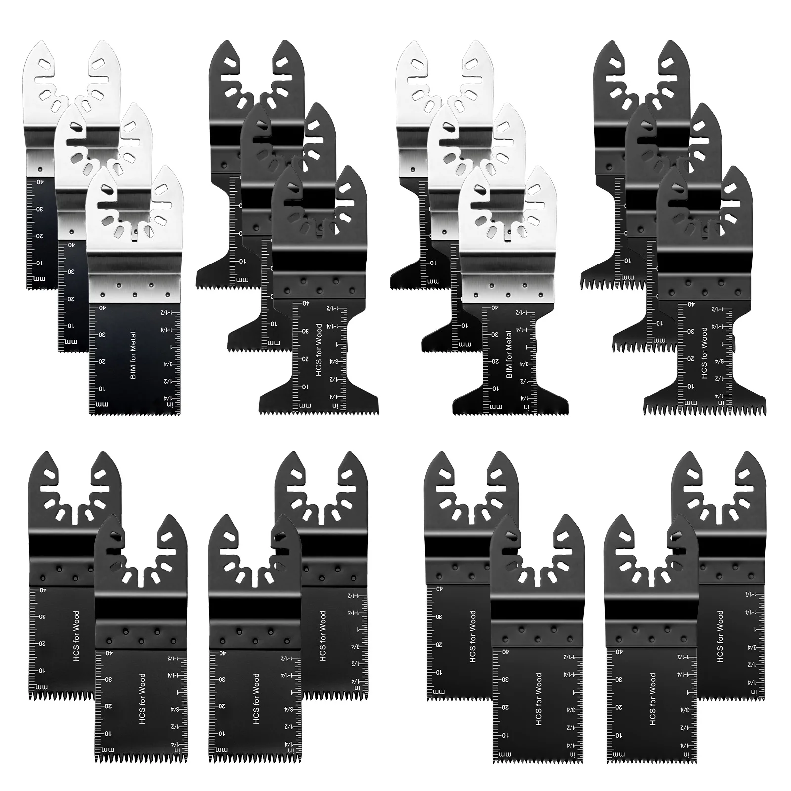 

20Pcs Oscillating Tool Accessories Suitable for Dewalt Makita Bosch Milwaukee Worx, Universal Woodworking Saw Blades Swing