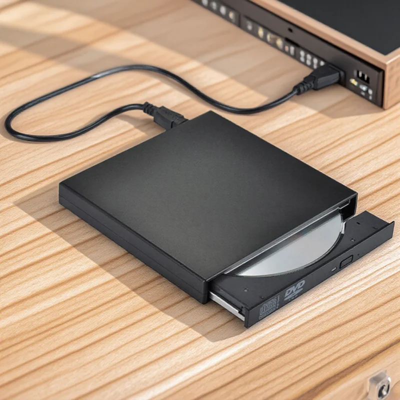

USB внешний CD-RW DVD/CD записывающее устройство с двумя USB-кабелями для ноутбука Windows Mac