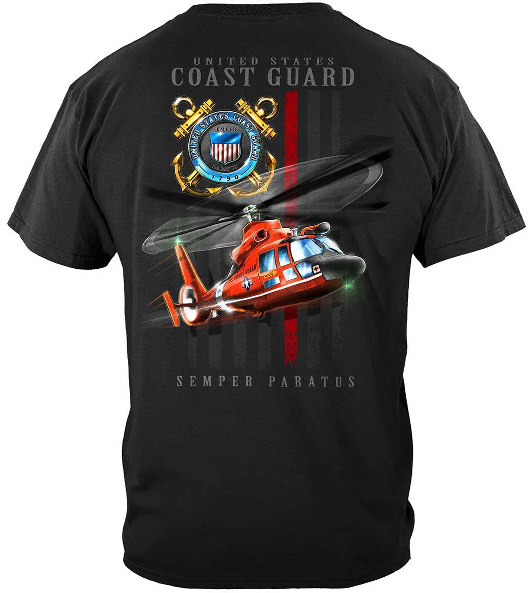 United States Coast Guard Badge Helicopter T-Shirt. Summer Cotton O-Neck Short Sleeve Mens T Shirt New S-3XL