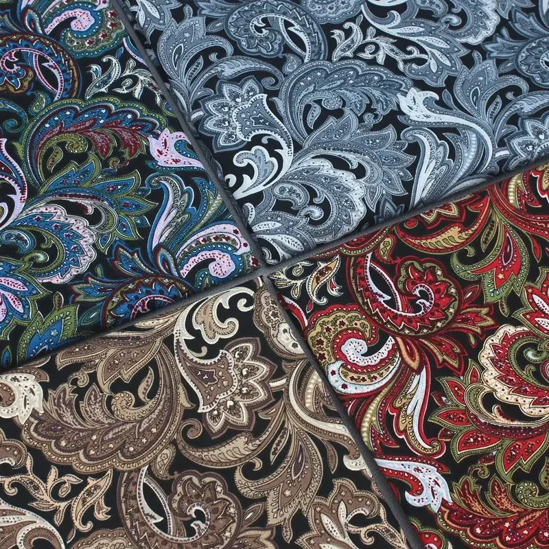 Vintage Printed Fabric Curtain Tablecloth Dust Cover Sewing Material Handmade DIY Patchwork Fabric