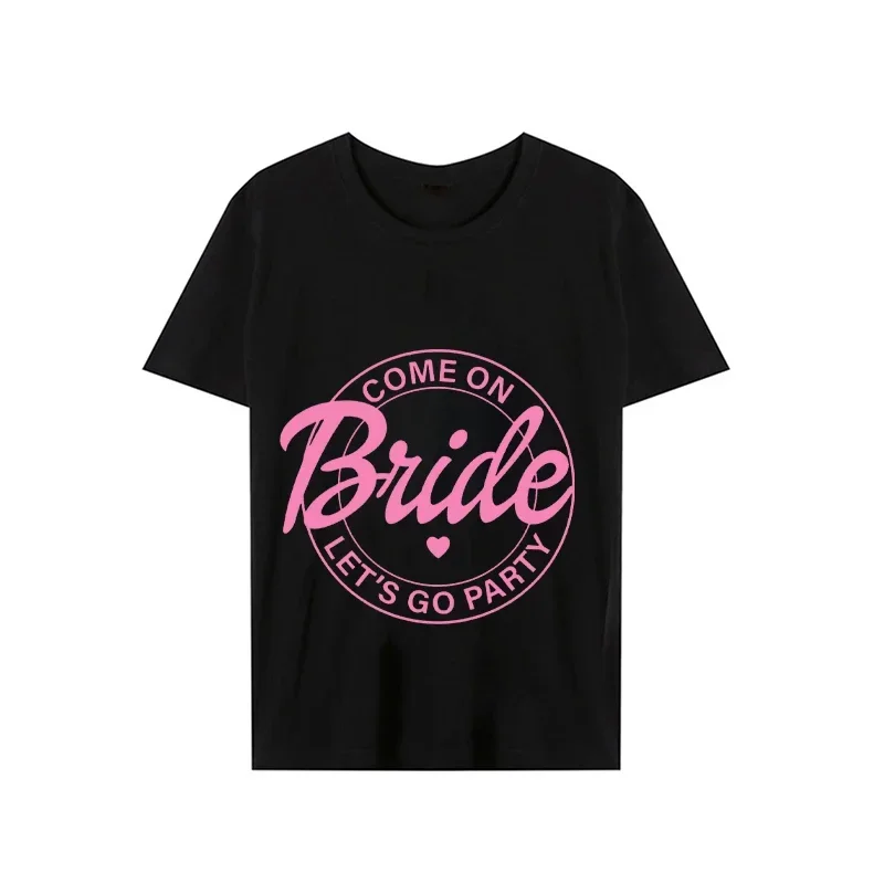 Vrijgezellenfeest Shirt Kom Op Bruid Laten We Gaan Feest Vrouwen T-Shirt Bruid En Crew Tees Bruidsmeisje Bruids Feest T-Shirt Voor Vrouwen