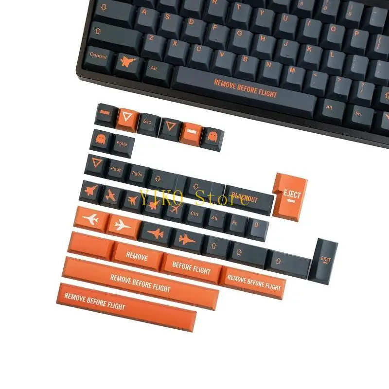 K32C 142 Miếng Keycap PBT Anh Đào Profile DYE-SUB Keycap Cho Cherry MX Switch Bàn Phím Cơ GK61 SK61 TKL87 108 Keycaps