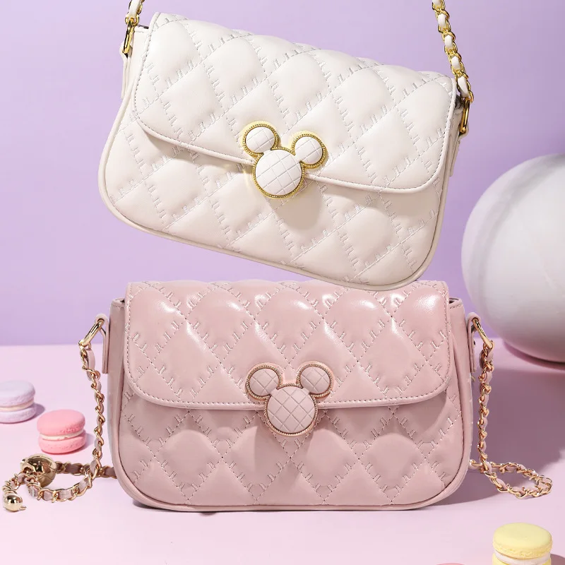 

Genuine Disney Purses And Handbags Original Case Commuter Fashion Shoulder Bag Crossbody Women Texture Small Square Bag 249