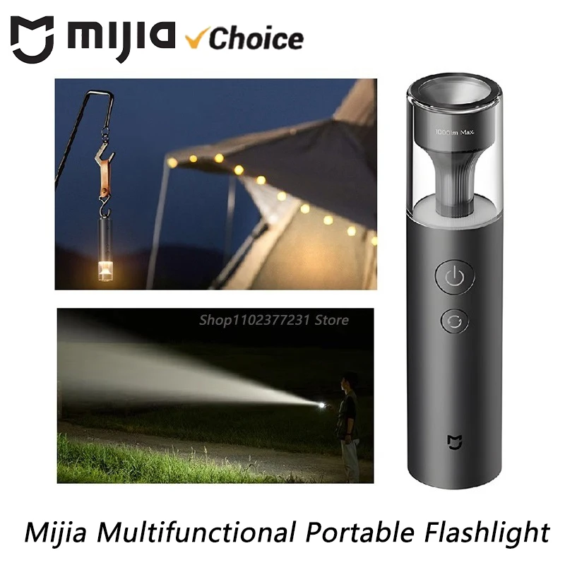 

Многофункциональный светодиодный фонарь Mijia с зумом, ультраяркий, с функцией стеклобоика, резака ремней безопасности и аварийного освещения