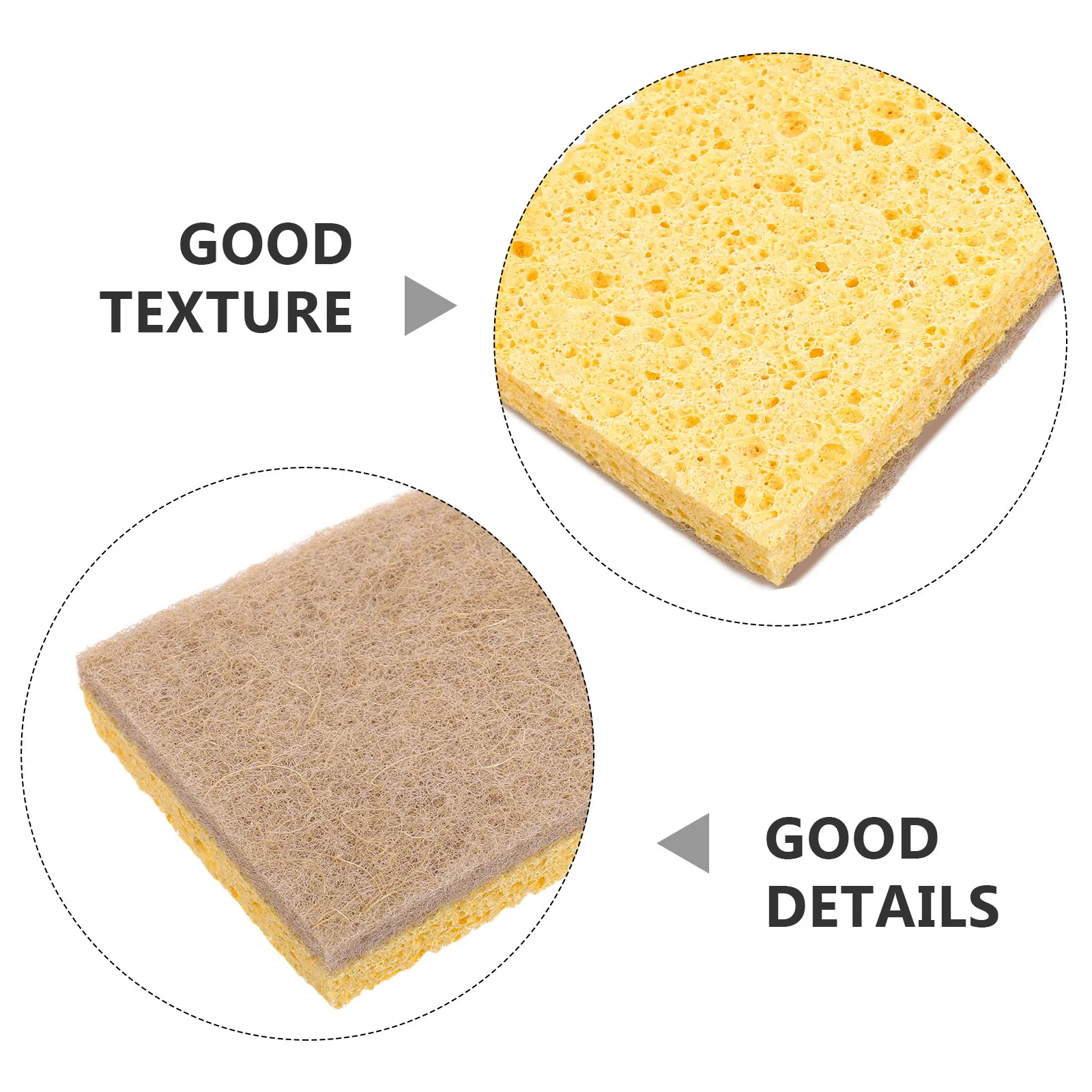 20Pcs Wood Pulp Dishwashing Sponge Reusable Non Scratch Kitchen Scrubbers for Dishes Pots Glassware Countertops Sinks Utensil