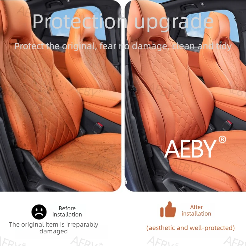 

For BYD Sealion 7 2024 Car Seat Cushion Cover,Original Color Semi Wrap Pad,All Season Universal Fit Protector,Car Accessories