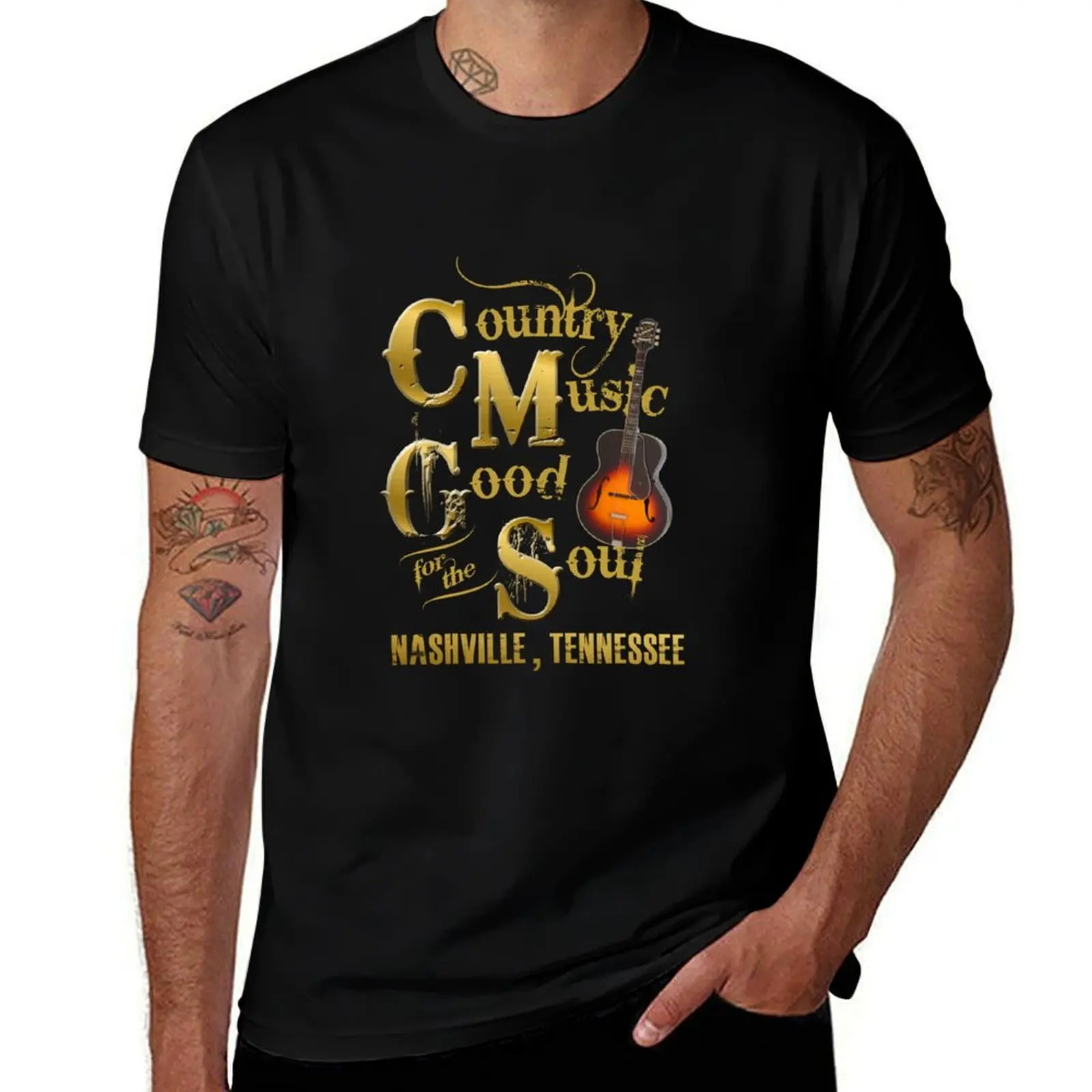 

Country Music - Good for the Soul-GLD T-Shirt t shirt man designer cotton t shirt pack T-Shirt