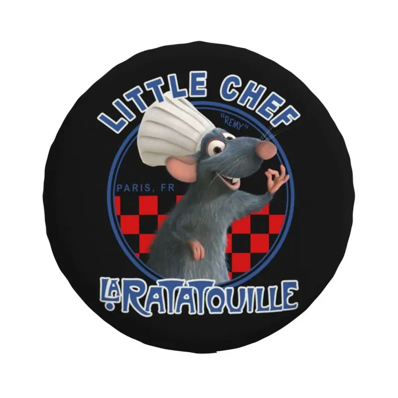 Custom Cartoon Ratatouille Tire Cover 4WD 4x4 Trailer Spare Wheel Protector for Prado Pajero Jeep 14