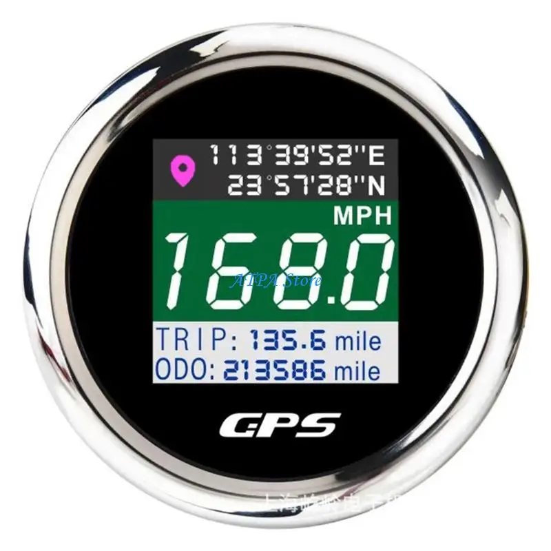 U13C Small 52mm Map Speed Gauges TFT Screen Odometer Trip Computer for Vehicle Boats
