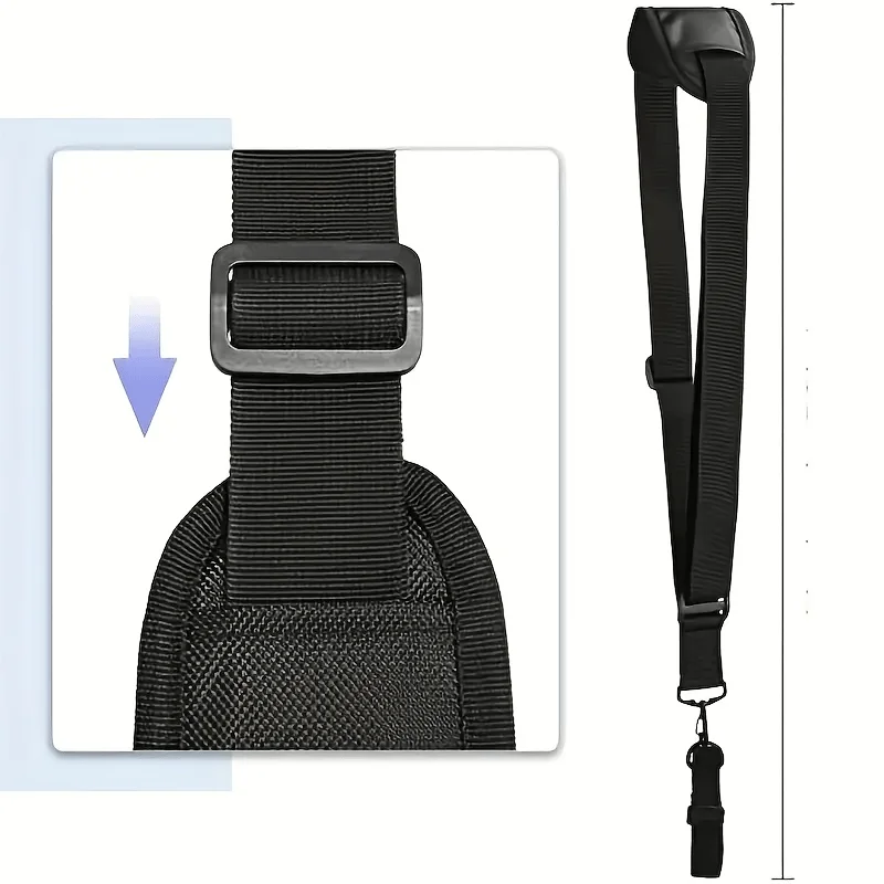 Trimmer Shoulder Strap Adjustable Nylon Webbing Harness Strap for Brush Cutter Grass Trimmer Lawn Mower Garden Tool Replacement