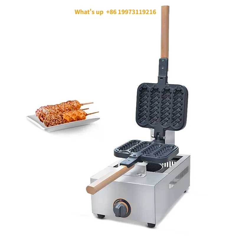 2026 Commercial Ga s Stainless Steel Waffle Maker Hot Dog Waffle Not Stick Machine for Home Restaurant Use New &Used Motor Inclu