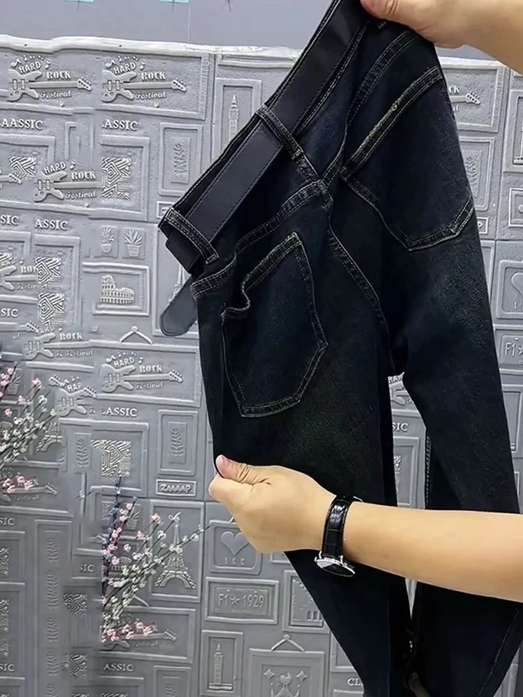 Imagem -05 - Coreano Moda Harem Jeans para as Mulheres Cintura Alta Solto em Linha Reta Combinar Todos Denim Tamanho 4xl Primavera Outono 2024