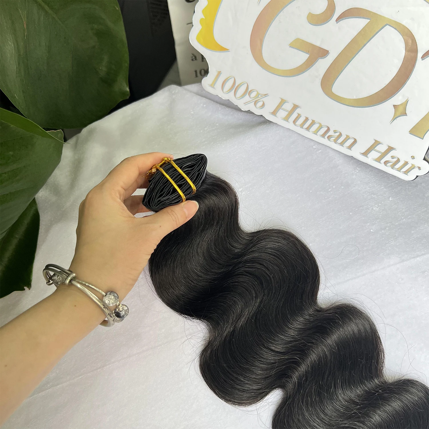 Swanee Body Wave Clip in Haar verlängerungen Echthaar clip in Haar verlängerungen natürlicher schwarzer Clip in Haar verlängerung für Frauen Salon