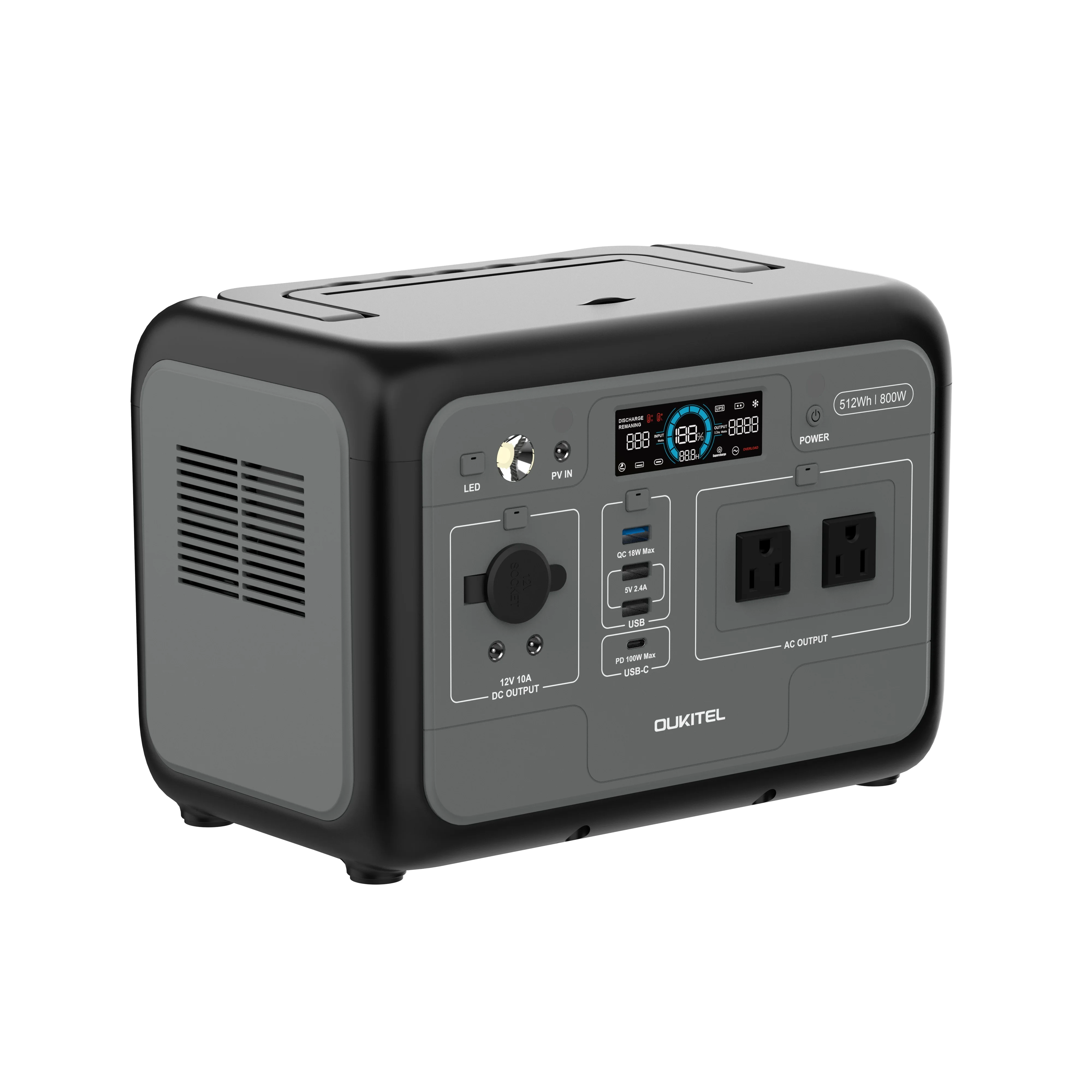 500Wh 512Wh All In One Lifepo4 Portable Power Station Solar Generator 800W