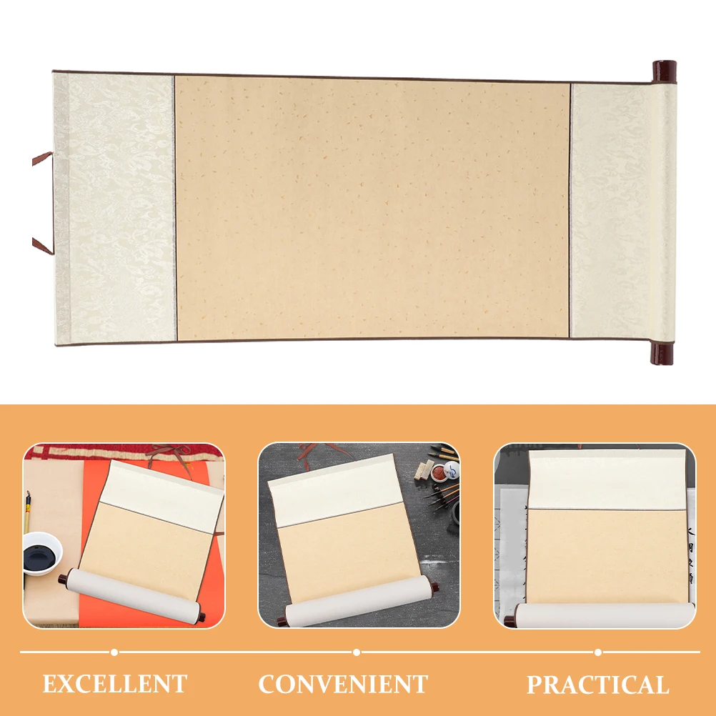 

Chinese Calligraphy Accessory Blank Hanging Scroll for Vivid Artwork Display in Living Room Bedroom Blank Painting Scroll