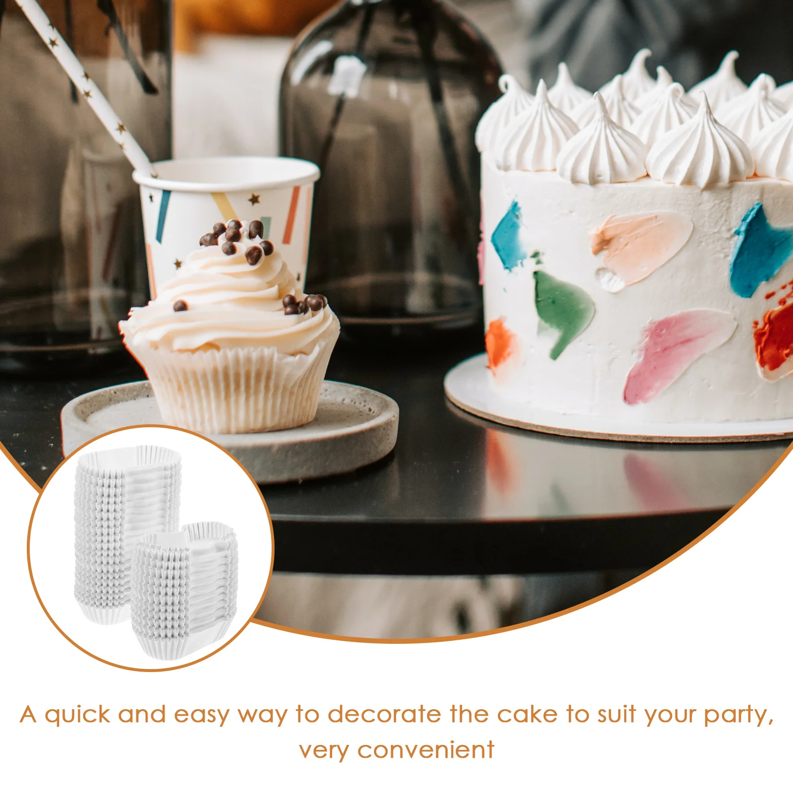 Bandeja de papel para pão, copo oval para bolo, formato de barco, à prova de graxa, forros para cupcake, cozimento