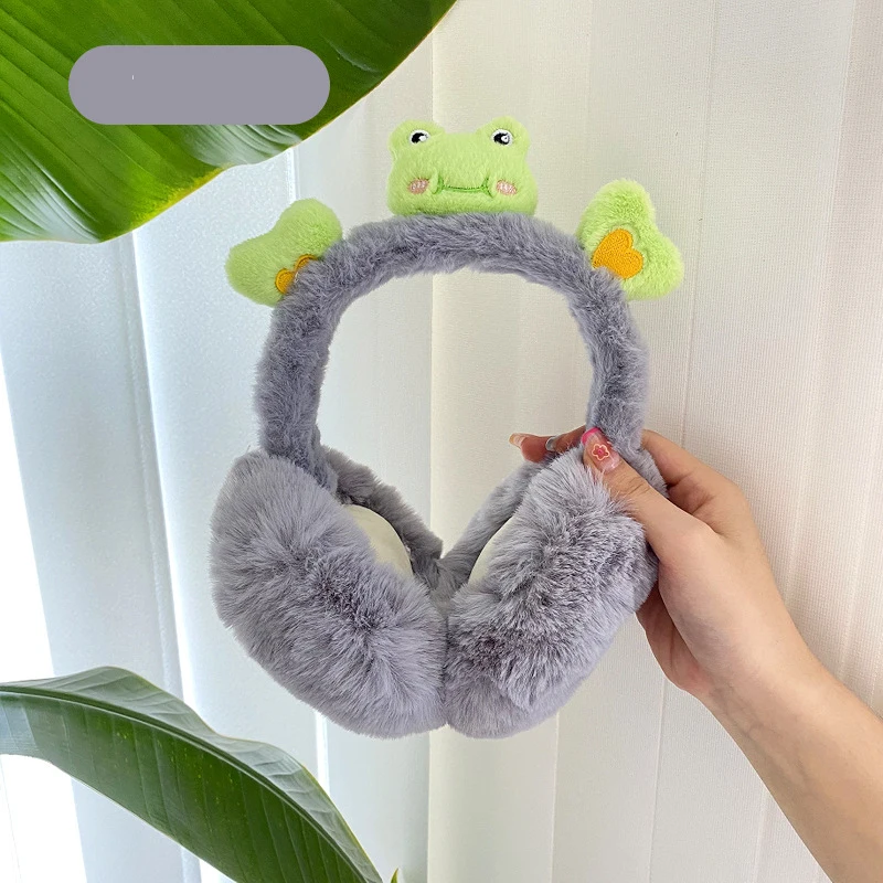 Cartoon Animal Ear Earmuffs Women Winter Warm Ear Warmer Soft Plush Kawaii Headphones Earflap Outdoor Cold Protection Ear Cover