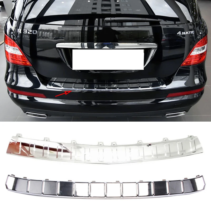 

For Mercedes Benz R Class W251 V251 R300 R350 Trunk Back Tail Door Pedal Step Pad A2518800011 a2518852021 Chrome Chromium Trim