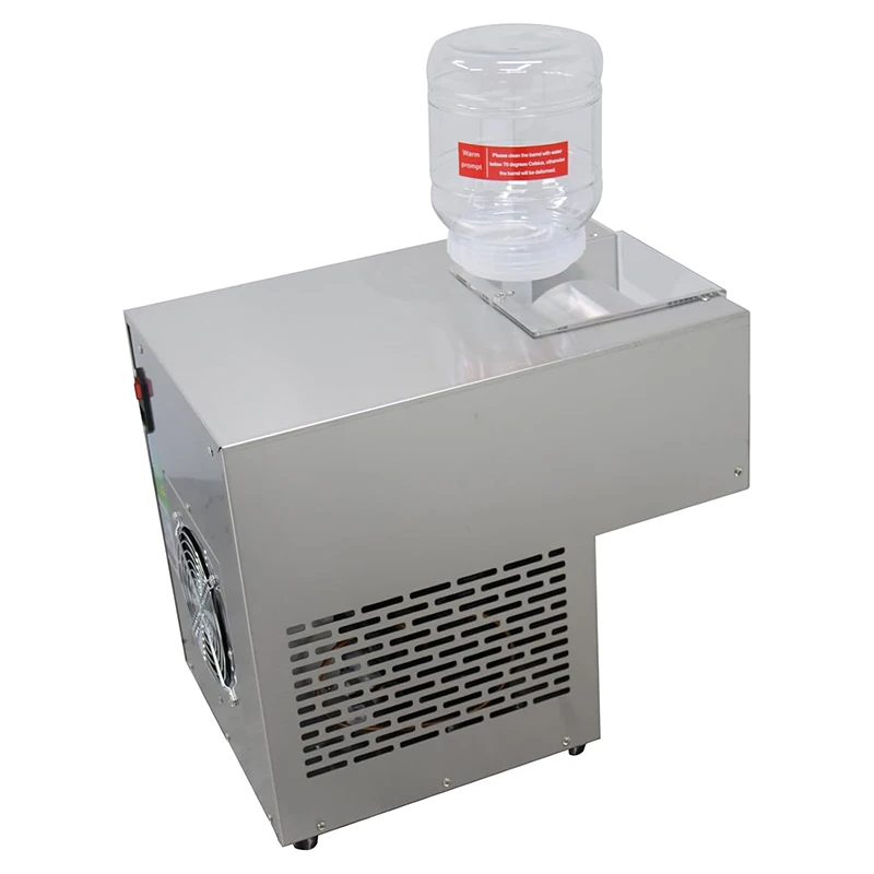 Profesjonalna maszyna do lodu w kostce, szeregowana, 110V 360W, ze stali nierdzewnej, automatyczna do lodów śnieżnych, do restauracji, maszyna do kruszenia lodu.