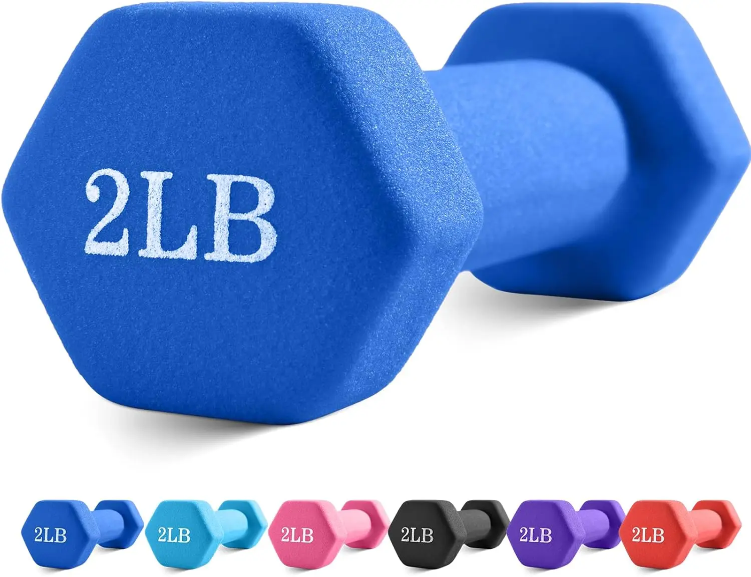 

Neoprene Dumbbells for Women and Seniors, 1-3lb Hexagonal Hand Weights for Home Workouts with Non-Slip Grip