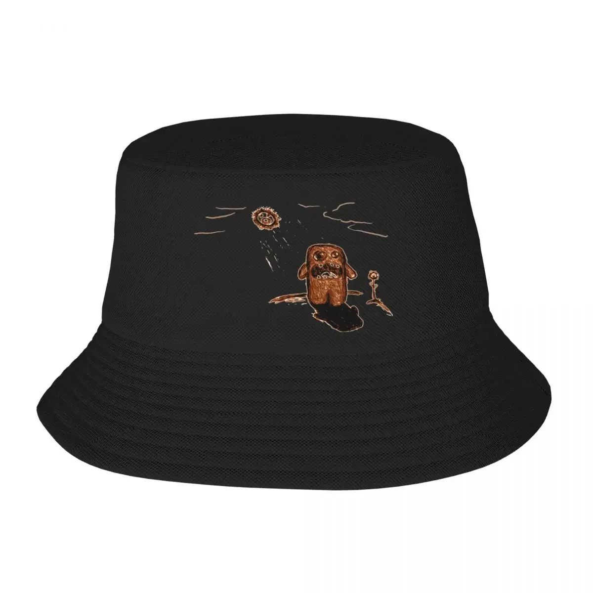 Domo Kun In The Sun Bob Hat for Women Men Summer Field Hat Hip Hop Foldable for Vacation Fishing Hats Bob Hat