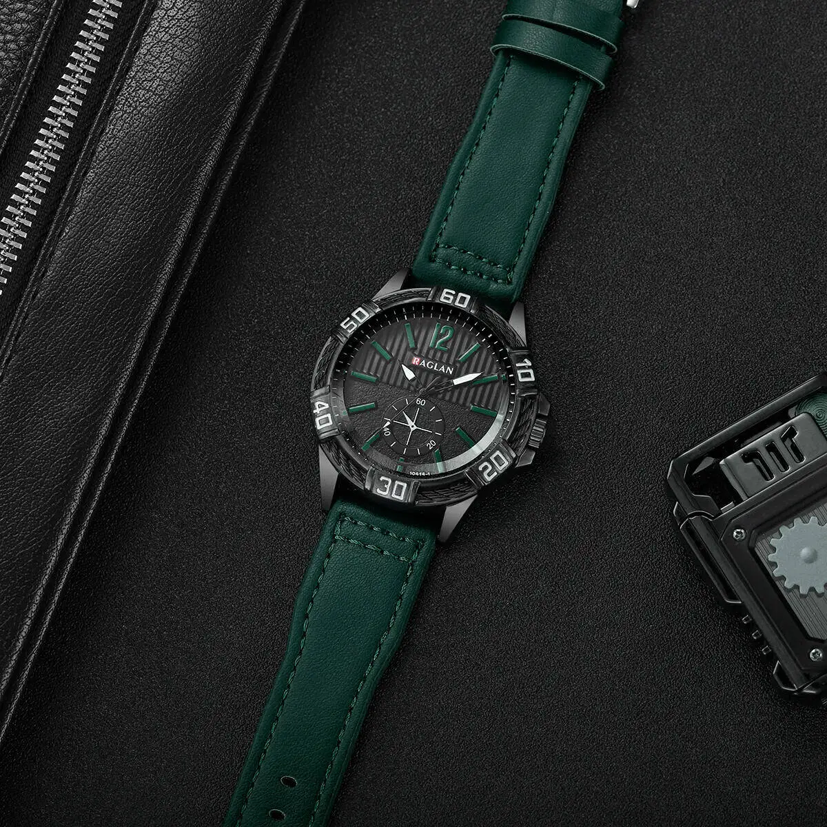 패션 남성 비즈니스 시계 캐주얼 대형 다이얼 남성용 쿼츠 시계 가죽 스트랩 손목 시계 Reloj Hombre(상자 없음)