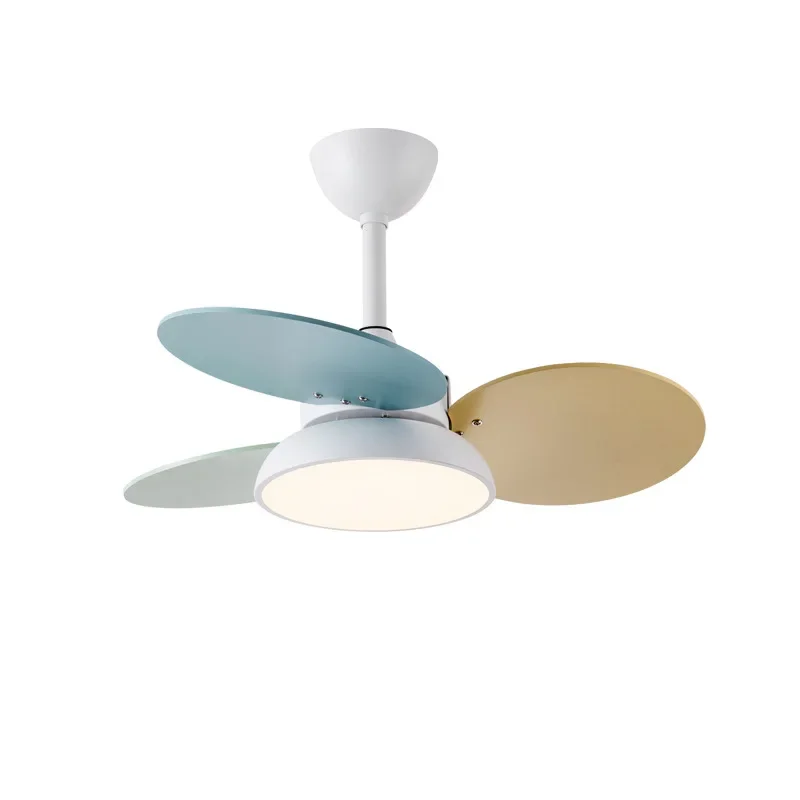 

Nordic ceiling fan light, restaurant modern simple fan light, children's room cartoon bedroom
