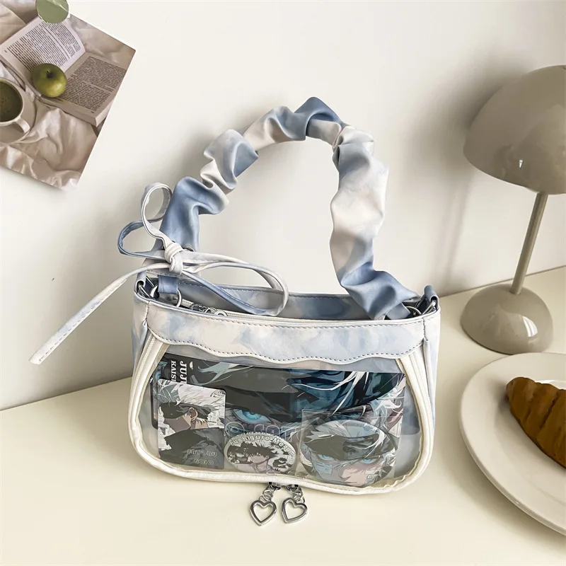 Japanese Anime Original Pain Bag, Ink Tie Dye, Gradually Sweet Armpit Bag, Women's Small Appetite Pleated Shoulder Bag Hot Sale