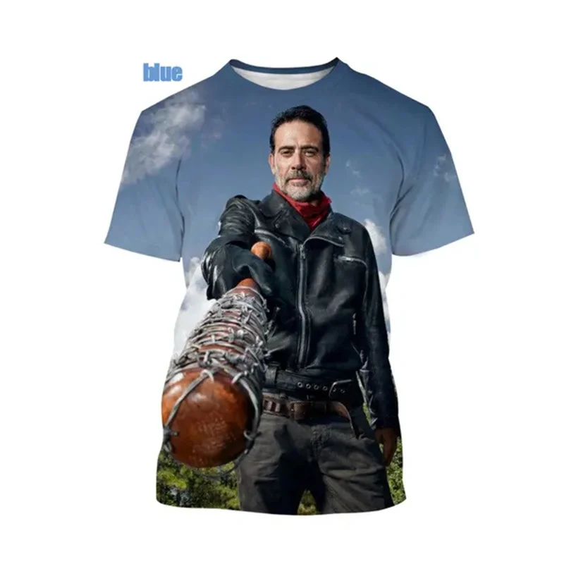 The Walking Dead T-shirt For Men 3D Printed Nigan Personality Loose Sweatshirt Streetwear Oversized O Neck Tees Causal Clothing