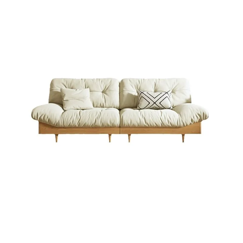 

Log wind, clouds, sofa, all solid wood, double lazy sofa
