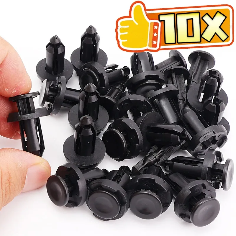 

9mm Plastic Rivets Auto Fasteners Screw Car Bumper Fender Black Rivet Car Fastener Clips for Toyota Focus Kia Nissan Yamaha