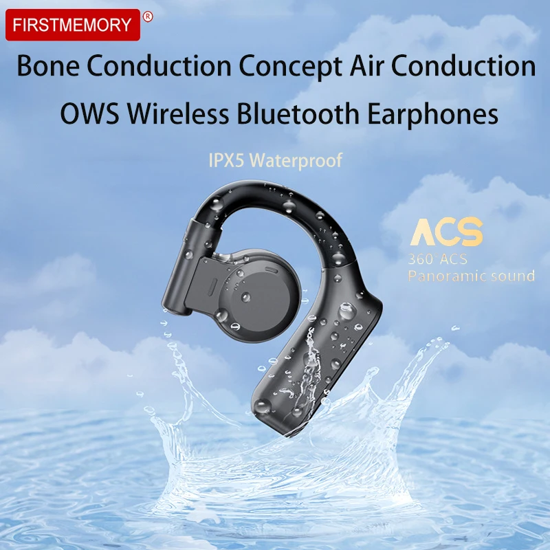 New Bone Conduction Concept Air Conduction OWS Wireless Bluetooth Earphones Long Endurance Low Delay Noise Reduction Earphones