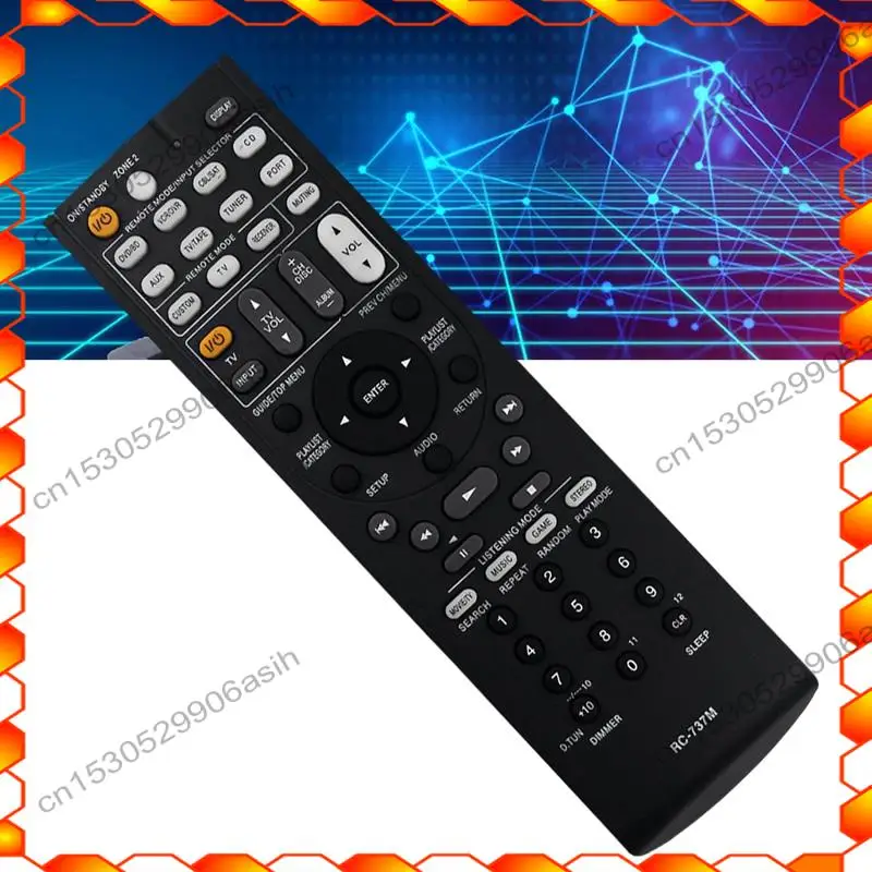 -AT52 1 peça substituir RC-737M controle remoto receptor AV controle remoto para Onkyo preto